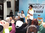 ‘Senam Pagi dan Ngobrol Pintar’ Bareng Willy-Habib Antusias Dihadiri Warga