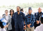 Hadiri Kampanye Akbar Willy-Habib, Rombongan Ketum Partai NasDem Surya Paloh Tiba di Pangkalan Bun