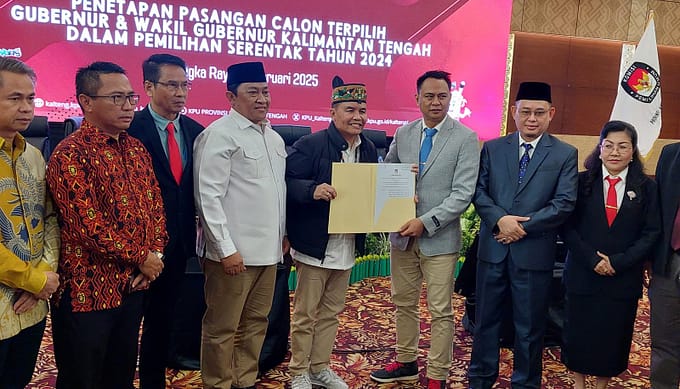 Agustiar Sabran dan Edy Pratowo Resmi Menjadi Pemenang Pilgub Kalteng 2024